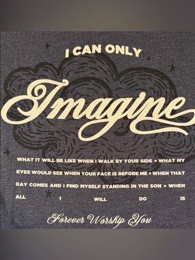 MercyMe Imagine Concert Short Sleeve Tee Christian Forever Worship You Lyrics
